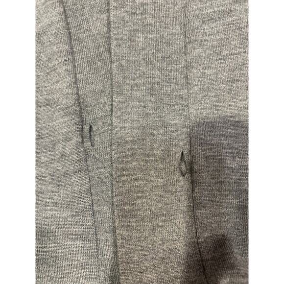 TALBOTS Heather Grey Gray 100% Merino Wool Long Sweater Cardigan Small Petite SP - Picture 7 of 11
